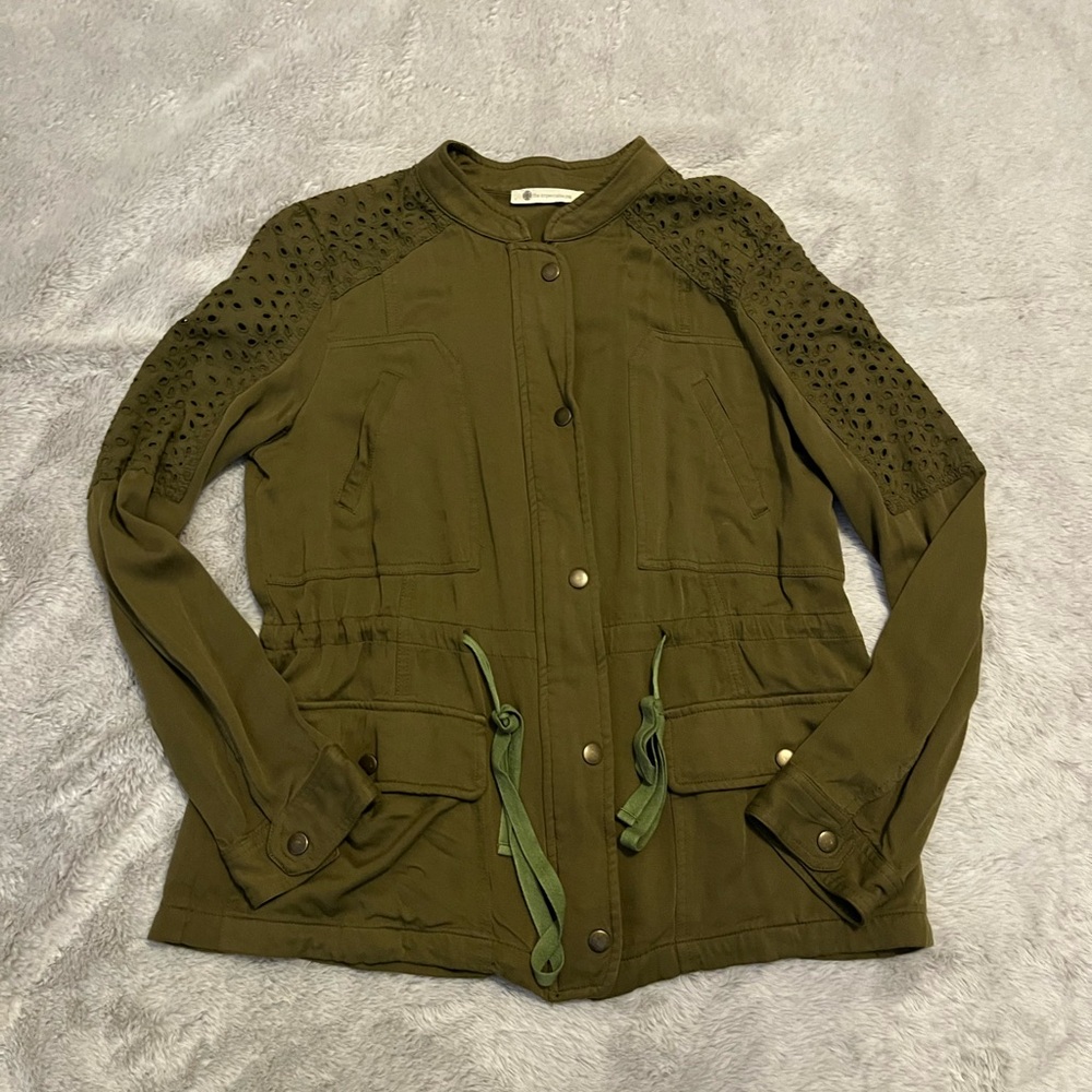 Olive Green Zip Up Jacket